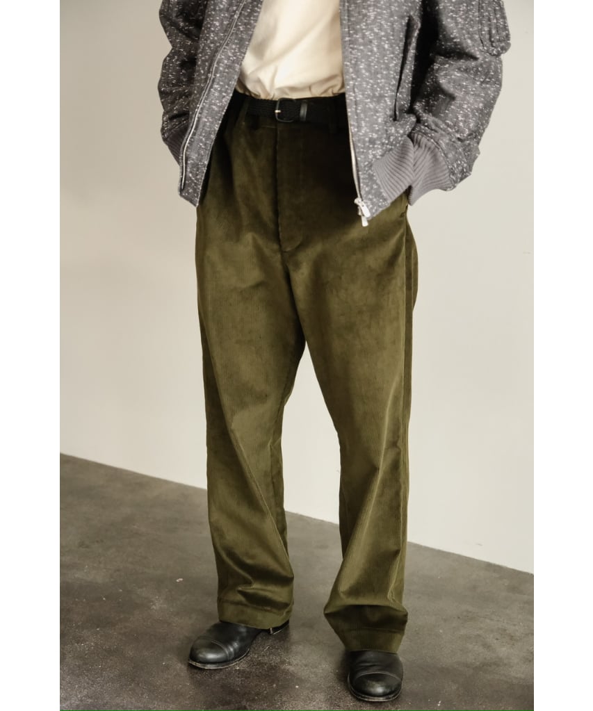 The CLASIK STRAIGHT TROUSERS ザ クラシック The CLASIK / ザ クラシック】 1 PLEATS TROUSER - BROWN