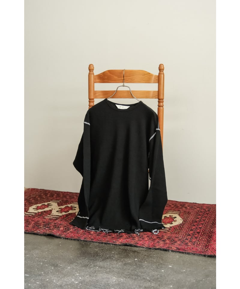 ANCELLM DAMAGE WAFFLE CREW LS T-SHIRT | MusterW