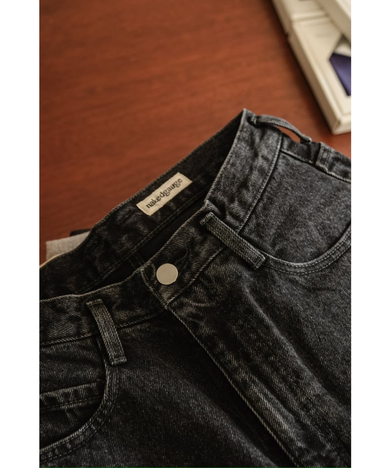 【新品タグ付】nakedgauge ASHLEY JEANS BLACK nakedgauge BLACK DENIM ASHLEY JEANS | MusterWer