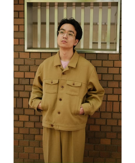 Gorsch "Limited" Vintage Serge Wool Cropped Jacket