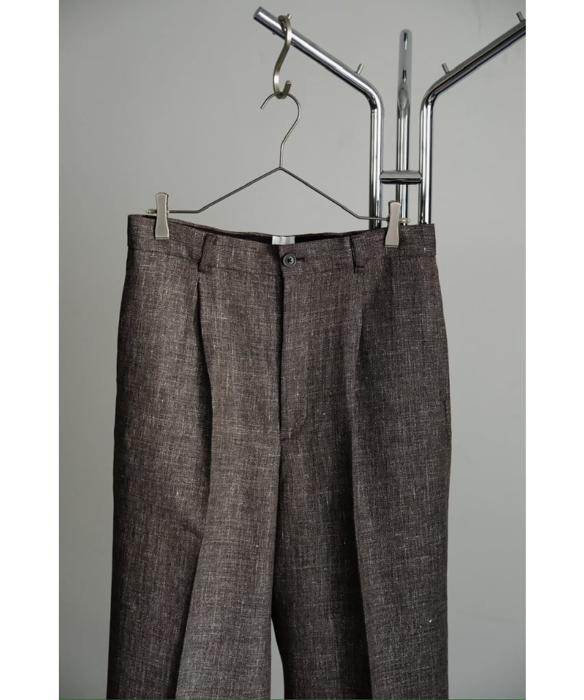 BISOWN WOOL LINEN 1TUCK SLACKS | MusterWerk Sud.
