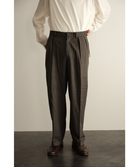 USED Cotton Silk Tuck Trousers