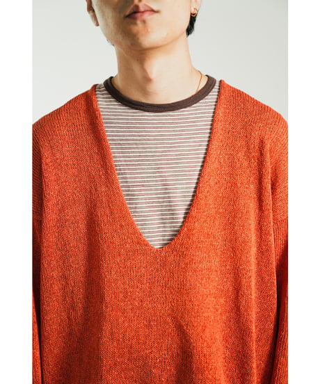 obafer "Exclusive" 和紙 V Neck Pullover