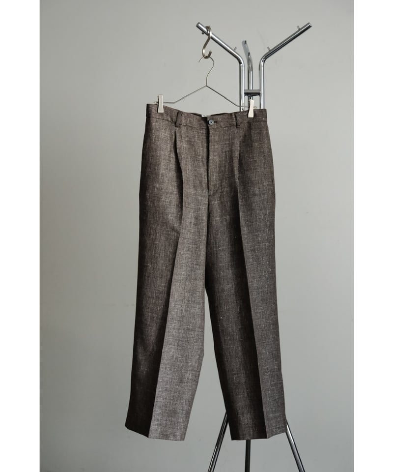 パンツ BISOWN WOOL LINEN 1TUCK SLACKS WOOL LINEN 1TUCK SLACKS – COVERCHORD