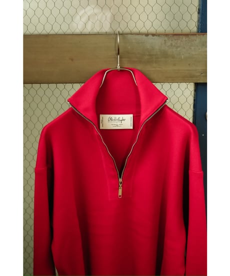 Olde H & Daughter "Exclusive" WOOL KNIT TRACK HALF ZIP