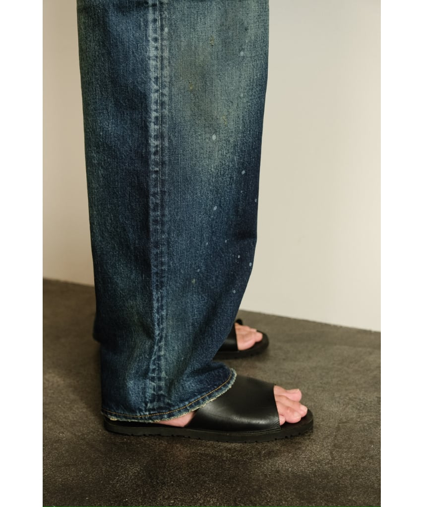 ANCELLM AGING TAPERED 5P DENIM PANTS | MusterWe ANCELLM AGING TAPERED 5P DENIM PANTS | MusterWe