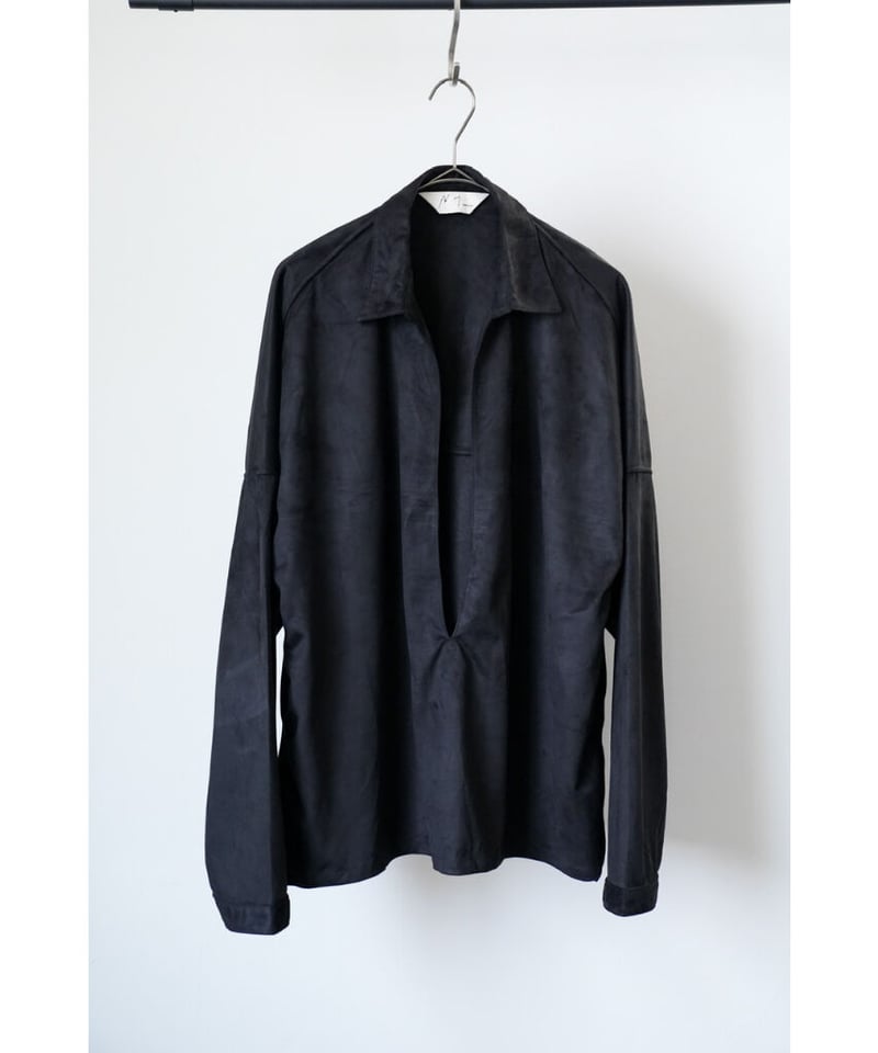 sizeは2になりますANCELLM VEGAN LEATHER SKIPPER SHIRT