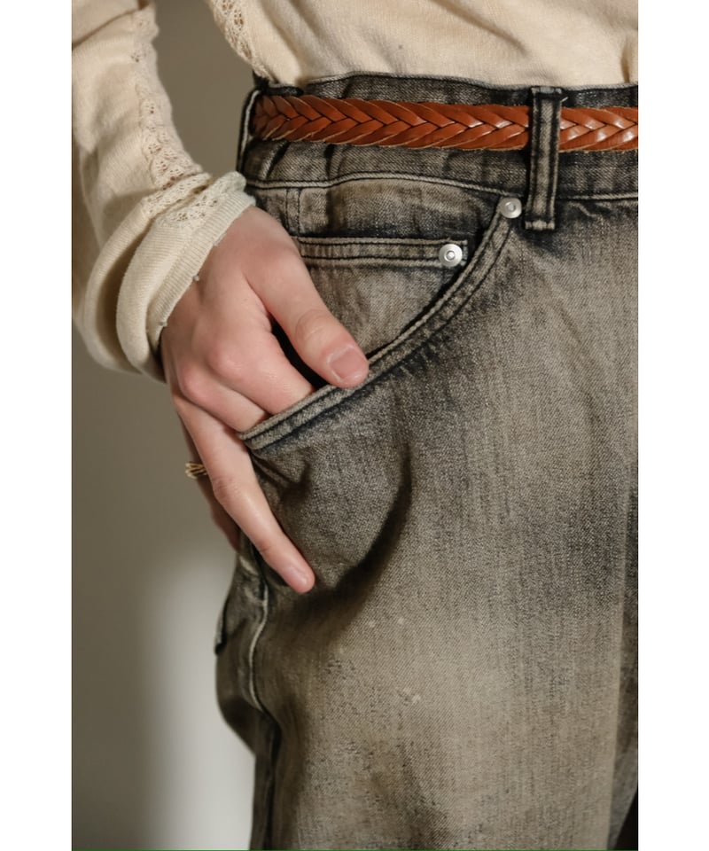 ☆美品☆ANCELLM USEDSTRAIGHT 5P DENIM PANTS ANCELLM USED STRAIGHT 5P DENIM PANTS | MusterWe