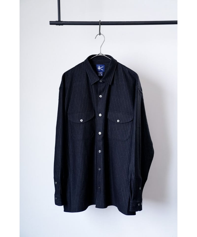 KANEMASA PHIL. オープンカラーシャツ KANEMASA PHIL. 「46G Atmosphere Stripe Open Collar SS Shirt」
