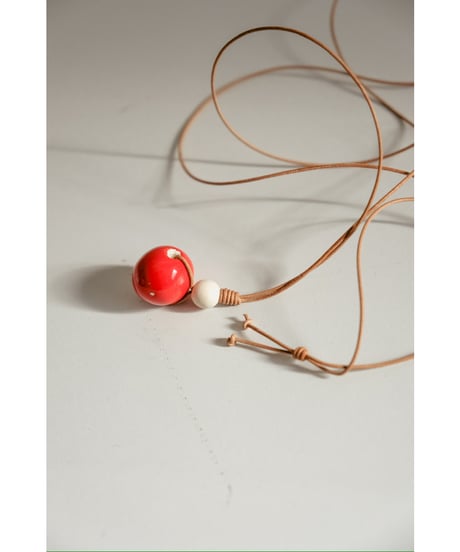 m's braque LEATHER CORD CERAMIC & WOODS NECKLACE