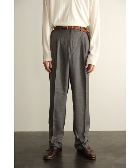 USED Polyester Rayon Tuck Trousers