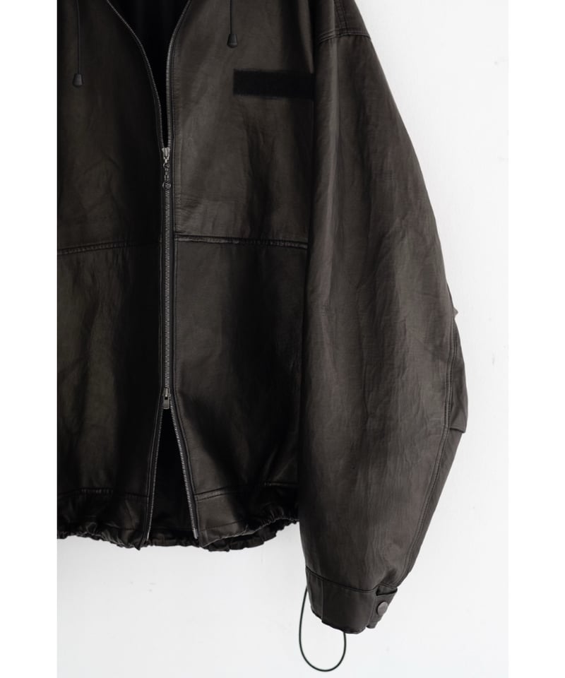 barbell object 黒 ml parkaレザージャケット barbell object ml parka | MusterWerk Sud.