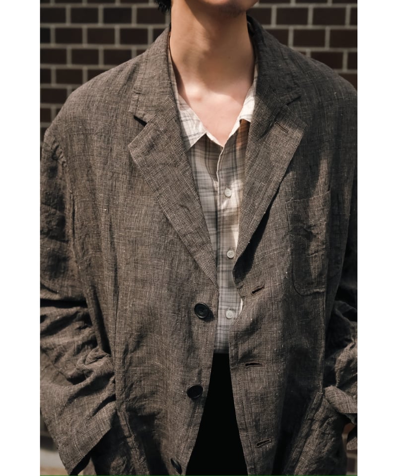 ensou. エンソウ　ブレザー　テーラードジャケット リネン混　L ensou. Hypersized Blazer | MusterWerk Sud.
