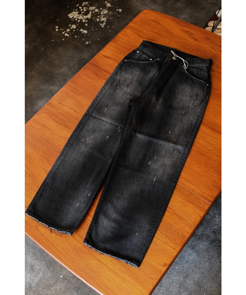 ANCELLM AGING TAPERED 5P DENIM PANTS | MusterWe ANCELLM AGING TAPERED 5P DENIM PANTS | MusterWe