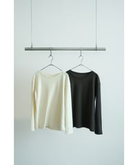 KANEMASA PHIL. "Exclusive" 18G Cashmere Blend Wide neck L/S Tee