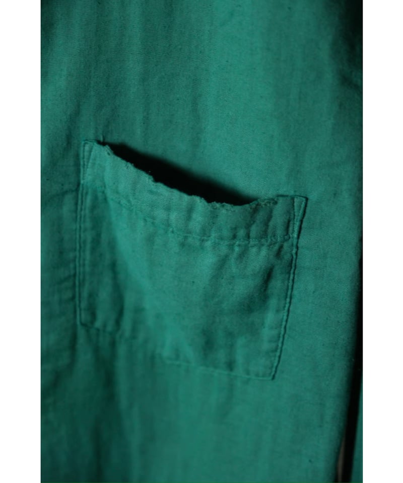 ancellm ダブルガーゼシャツ green size1 シャツ アンセルム ANCELLM | アンセルム DOUBLEGAUZE CRASH LS SHIRT(GREEN