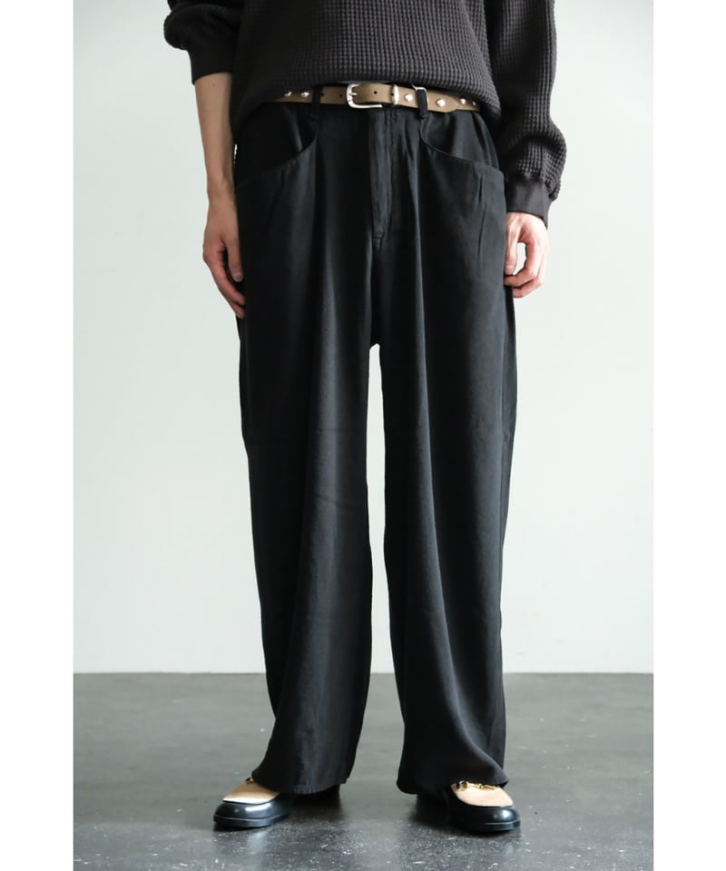 ANCELLM SLIK WIDE SLACKS サイズ2 ANCELLM SILK WIDE SLACKS 2色展開 - Maiden Voyage