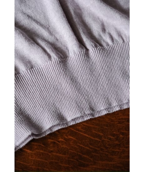 Olde H & Daughter LINEN / SILK PLAIN STITCH V NECK N/S
