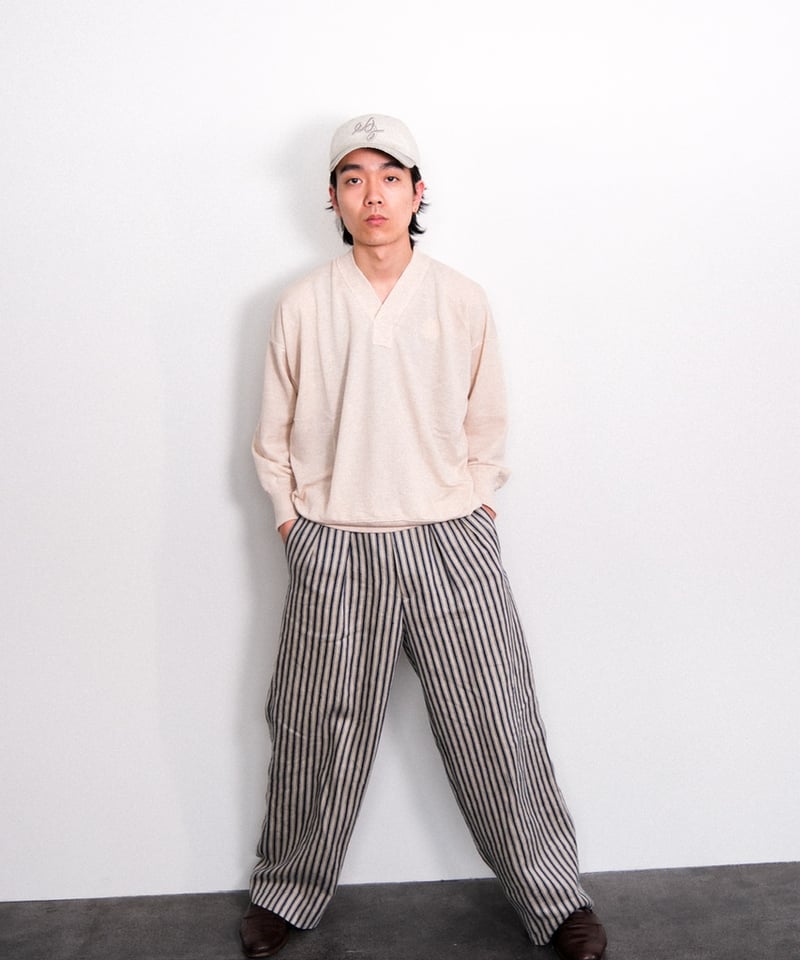 トップス Olde steader Y Neck Long Sleeve Olde Homesteader｜EXTRA COTTON JERSEY Yネックロングスリーブ