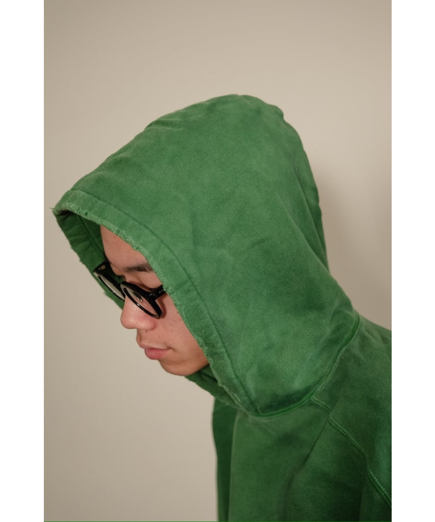 ANCELLM DYED DAMAGE HOODIE | MusterWerk Sud. ANCELLM DYED DAMAGE HOODIE | MusterWerk Sud.