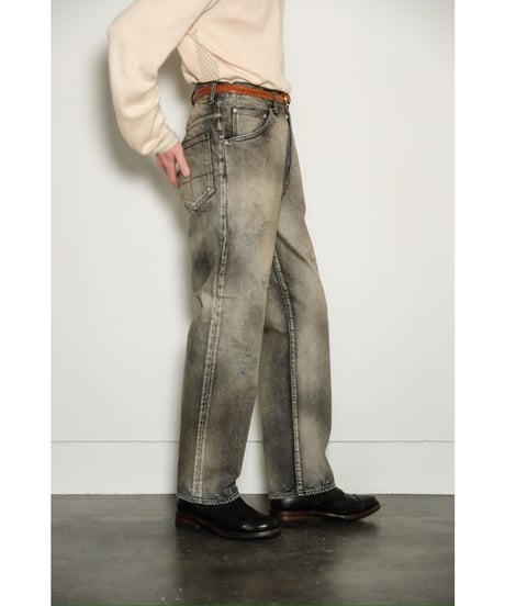 ANCELLM USED STRAIGHT 5P DENIM PANTS