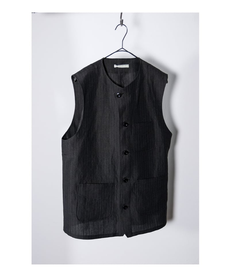 美品 ゴーシュ ザ メリーコーチマン ウール リネン ベスト コート 125P▲ Gorsch the merry coachman Bauer Waist Coat | Mu