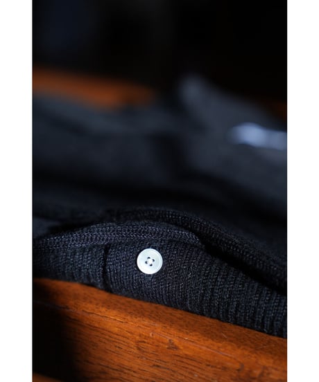 COOHEM WOOL SILK STRIPE KNIT SHIRT