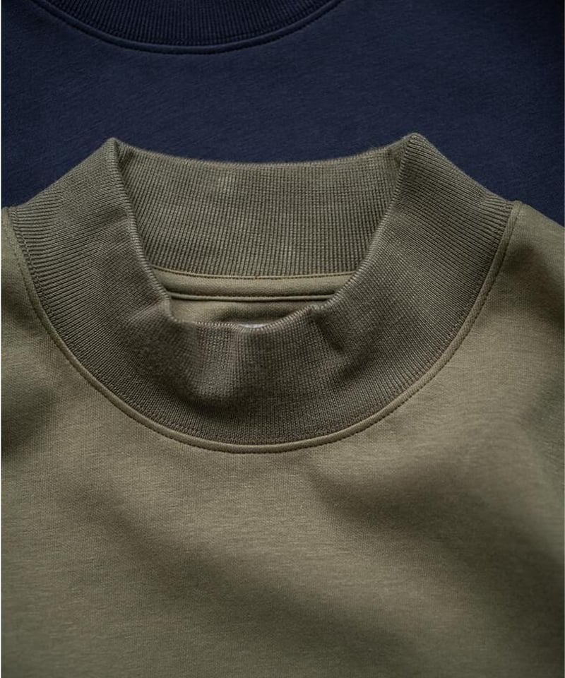 Mock Neck Wave LS-Green | MIZUTOKI