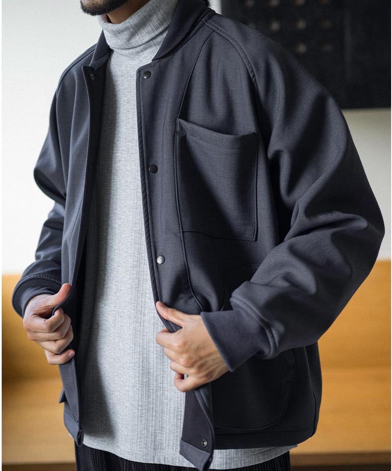 TR/Wool Coach Jacket-Sunset Grey | MIZUTOKI TR/Wool Coach Jacket-Sunset Grey | MIZUTOKI