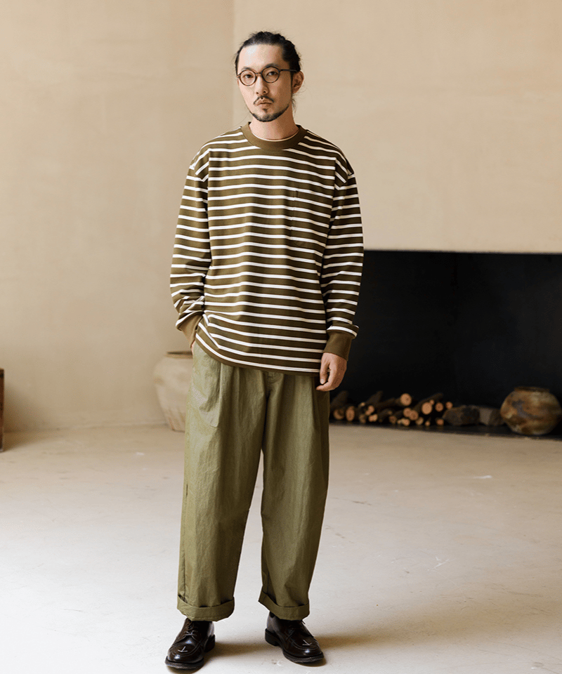 Border Pocket Sweatshirt-Ginger x Apricot | MIZ