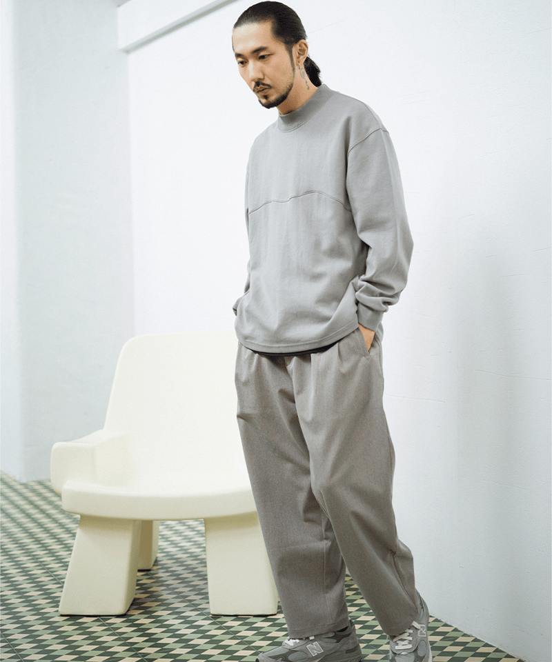 【美品】PLEATED TROUSERS BUDSPOOL 舐達麻(1タック) 美品】PLEATED TROUSERS BUDSPOOL 舐達麻(1タック) 美品