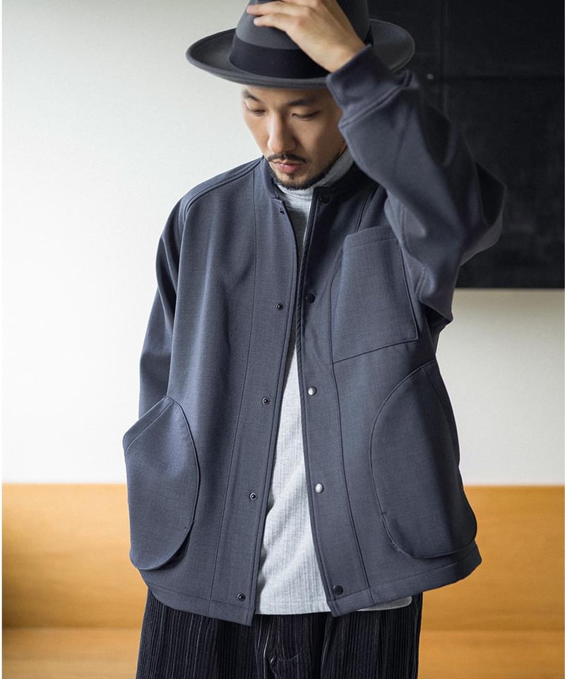 TR/Wool Coach Jacket-Sunset Grey | MIZUTOKI TR/Wool Coach Jacket-Sunset Grey | MIZUTOKI
