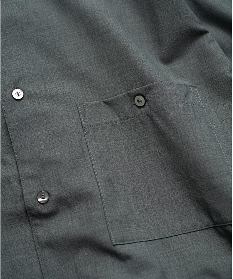 Side Slit Shirt-Green | MIZUTOKI