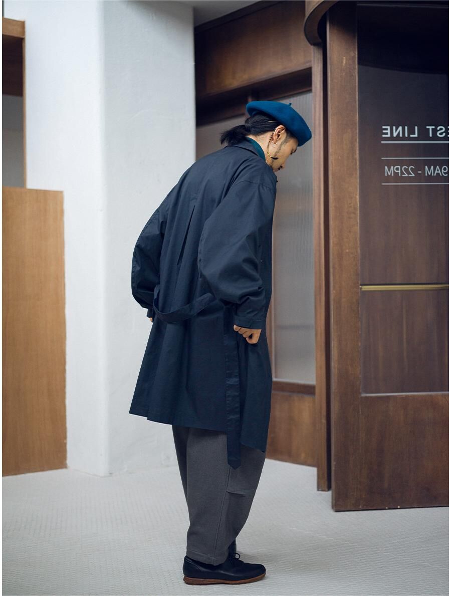 Nautica Hooded Balmacaan Coat ネイビー