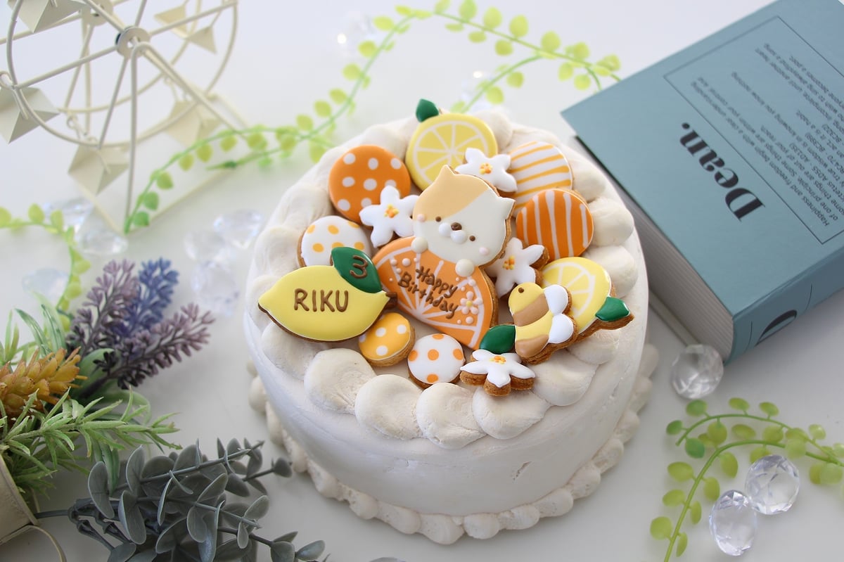 ホールケーキ風2セット キキ様★送料込★アイシングクッキー 丸型50枚 プティサントノレ 大阪府交野市のアイシングクッキーオンラインショップ 菓子