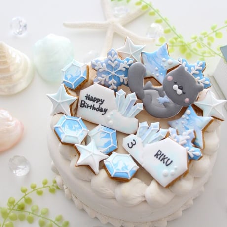 【アイシングクッキー】　ラッコ　動物　海　誕生日