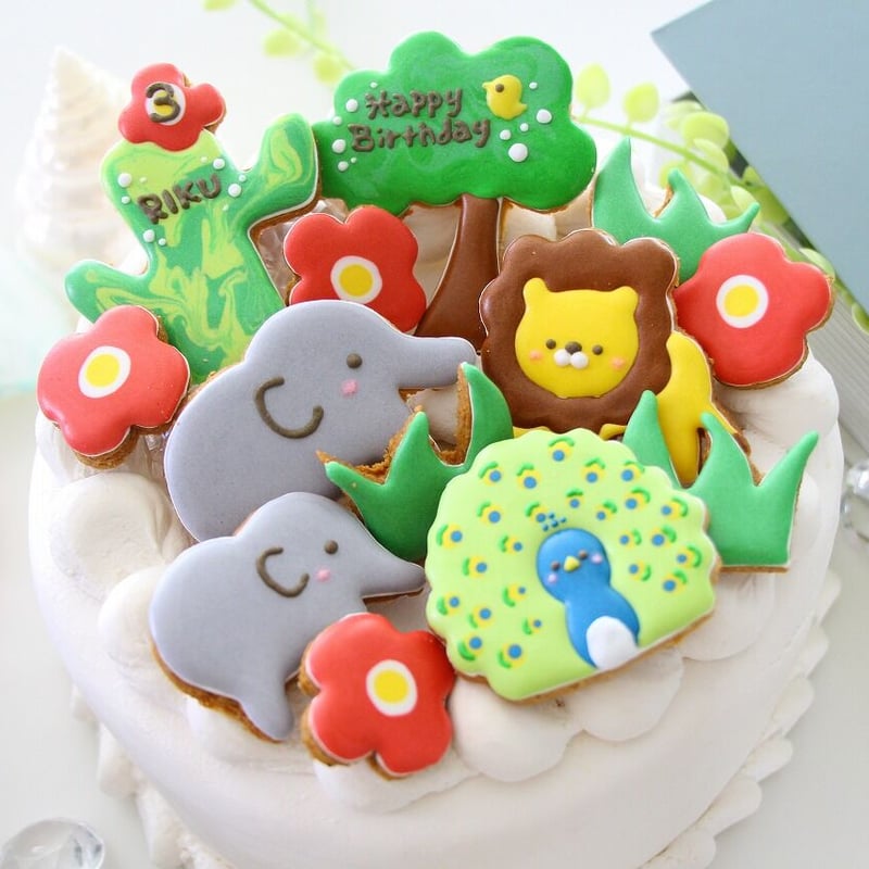ryuiページ/アイシングクッキー アイシングクッキーセット 【サファリ】 | お誕生日アイシングクッキー