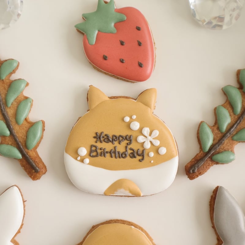 アイシングクッキー】 うさぎ いちご 誕生日 プレゼント クッキー | お