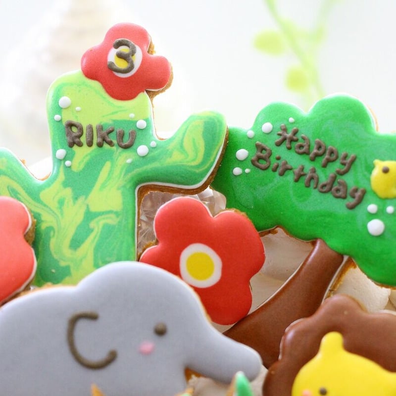Rページ/アイシングクッキー アイシングクッキーセット 【サファリ】 | お誕生日アイシングクッキー