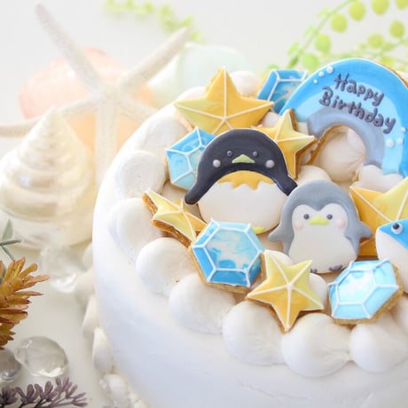【アイシングクッキー】　ペンギン　誕生日