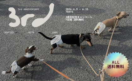 おかげさまで、3周年。