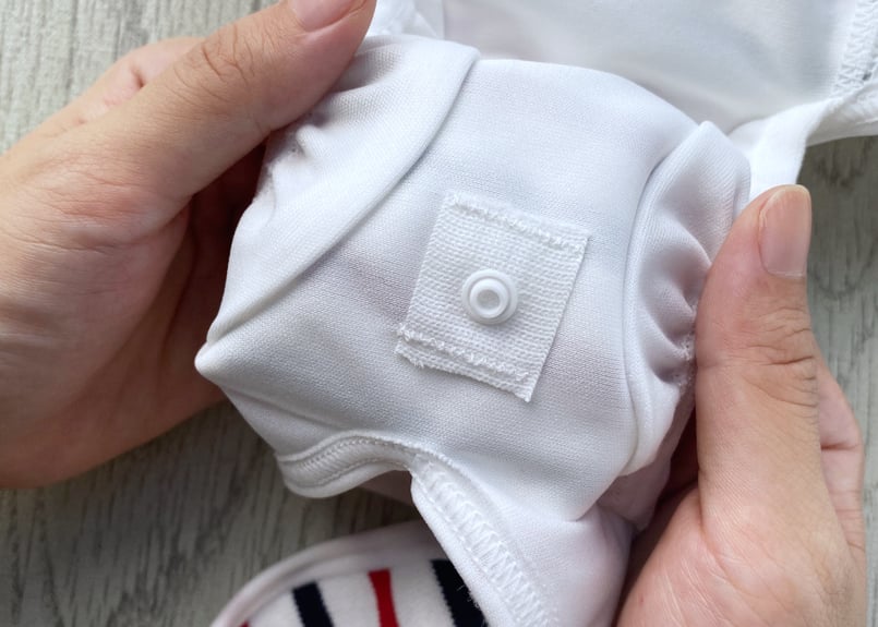 Sサイズ単品】おむつカバー ネイビー×レッド | omuwan｜愛犬の