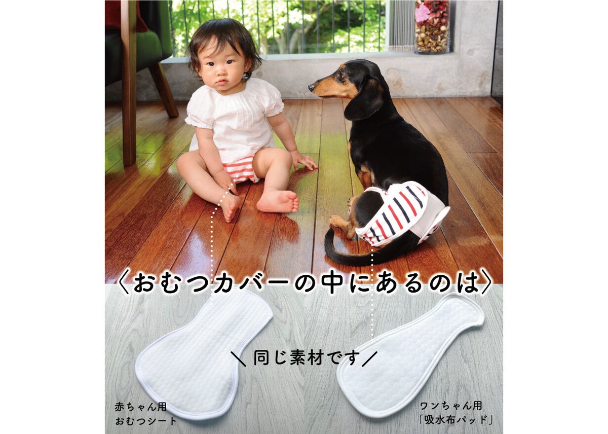 Sサイズ単品】吸水布パッド | omuwan｜愛犬のための国産布の犬おむつ
