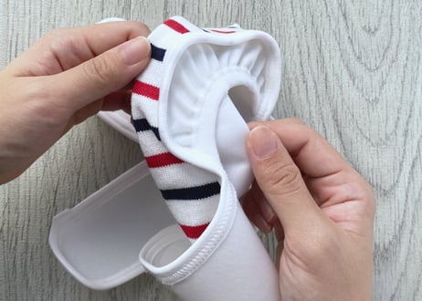 ORIGINAL【Sサイズ単品】おむつカバー ネイビー×レッド