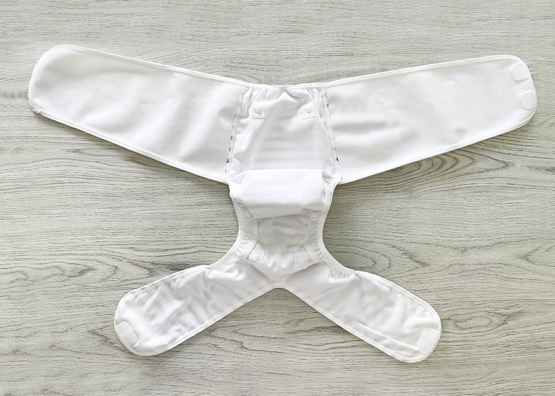 ワンちゃん用のおむつカバー2つ♡46cm&42cm Lサイズセット】おむつカバー＋パッド1枚 ネイビー×レッド（330