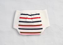 【Mサイズ単品】おむつカバー ネイビー×レッド