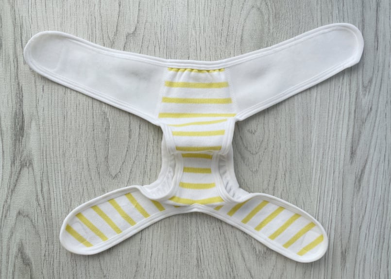 Sサイズセット】おむつカバー＋パッド1枚 イエロー（110円お得