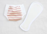 SAKURA【Mサイズセット】おむつカバー＋パッド 1枚（ポーチ付）
