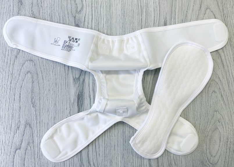 Mサイズセット】おむつカバー＋パッド1枚 イエロー（220円お得