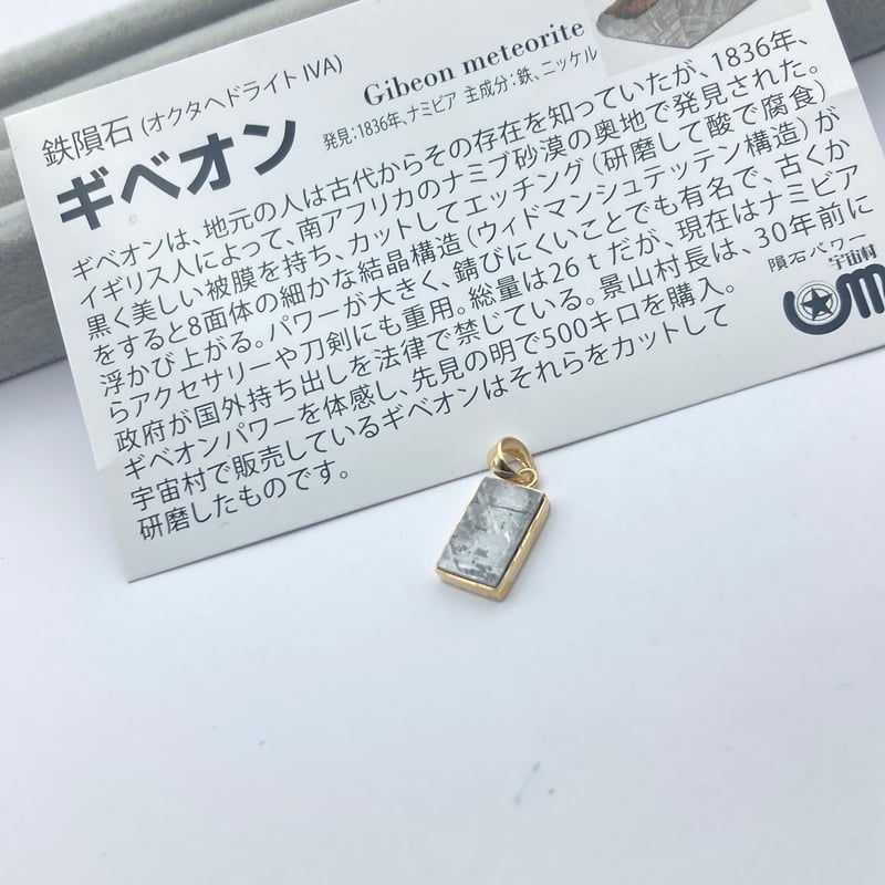 ギベオン隕石 ギベオン隕石K18オリジナルペンダント⑤ | 秘密の石屋